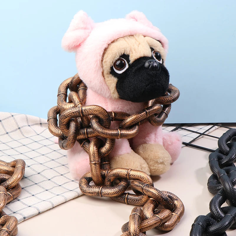1.5m Funny Plastic Simulation Chain Dog Pet Leash Pet Tractions Rope Halloween Props Pet Supplies Leash
