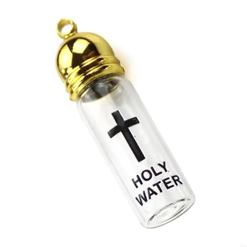 Elegant Holy Water Bottle Glass Holy Water Container Featurings Silver/Gold color Lid For Spiritual Ritual Collectors Dropship