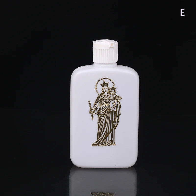 100ml Holy Water Bottles With Screw Lid Plastic Holy Water Container Holy Water Empty Containers With Gold Cross