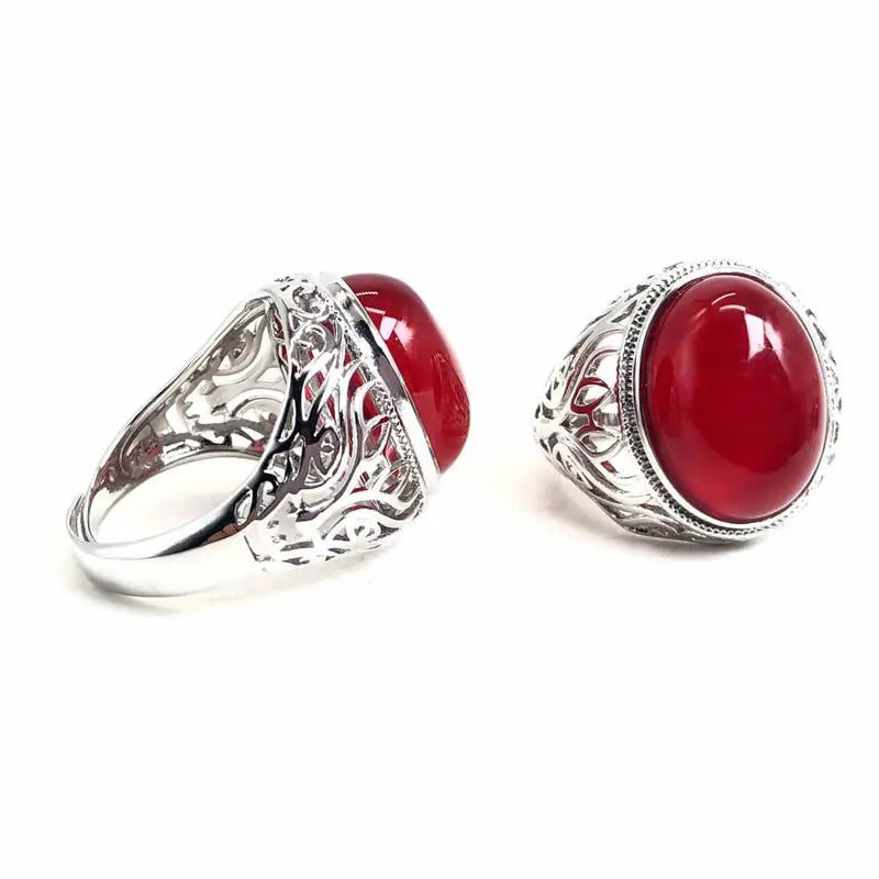 Gothic Evil Eye Ball Design Charm Ring for Men and Women, Crystal opal Jewelry, Punk Finger Accessories, Stainless Steel