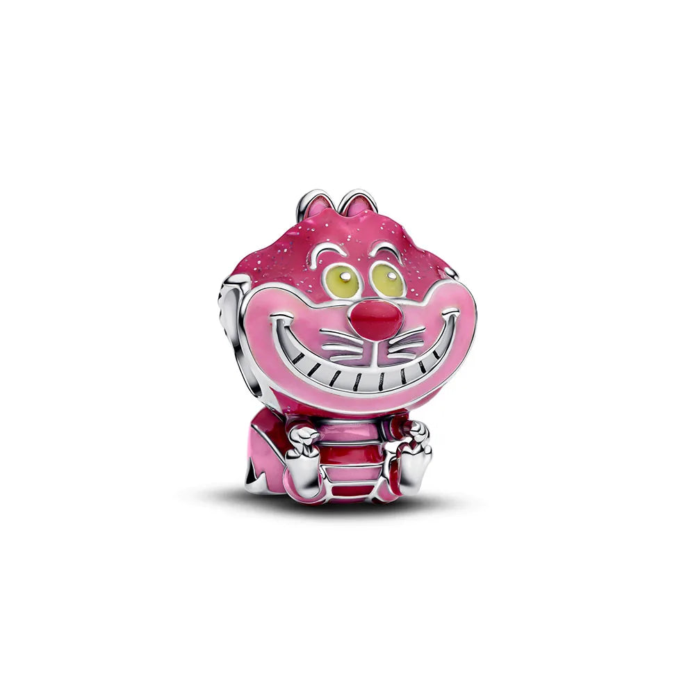 2026 Disneypark Christmas Halloween Skull Pink Elephant Cartoon Animal Charm Suitable for Women Original Bracelet DIY Gifts
