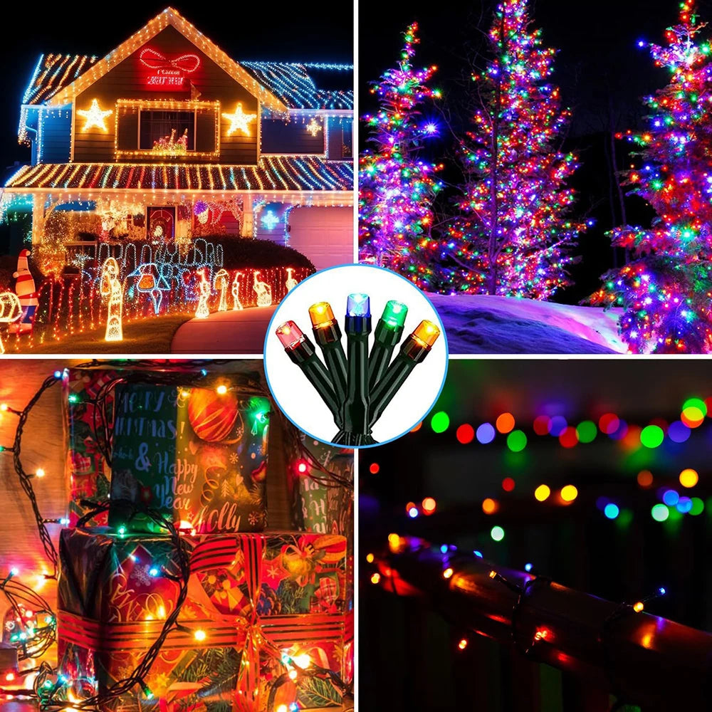 Solar String Lights Outdoor Waterproof Solar Fairy Lights 8 Modes LED String Lights for Garden Patio Wedding Decorations