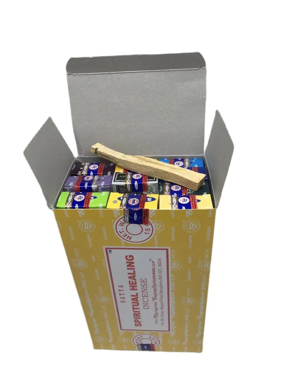 Satya Assorted Incense Various Fragrances + Palo Santo and Meditation Gift Burner Tablet + Nag Champa+ Agarbatti Goloka Handmade Natural Therapies + Vanilla + Sandalwood Are Served 10 Different Boxes