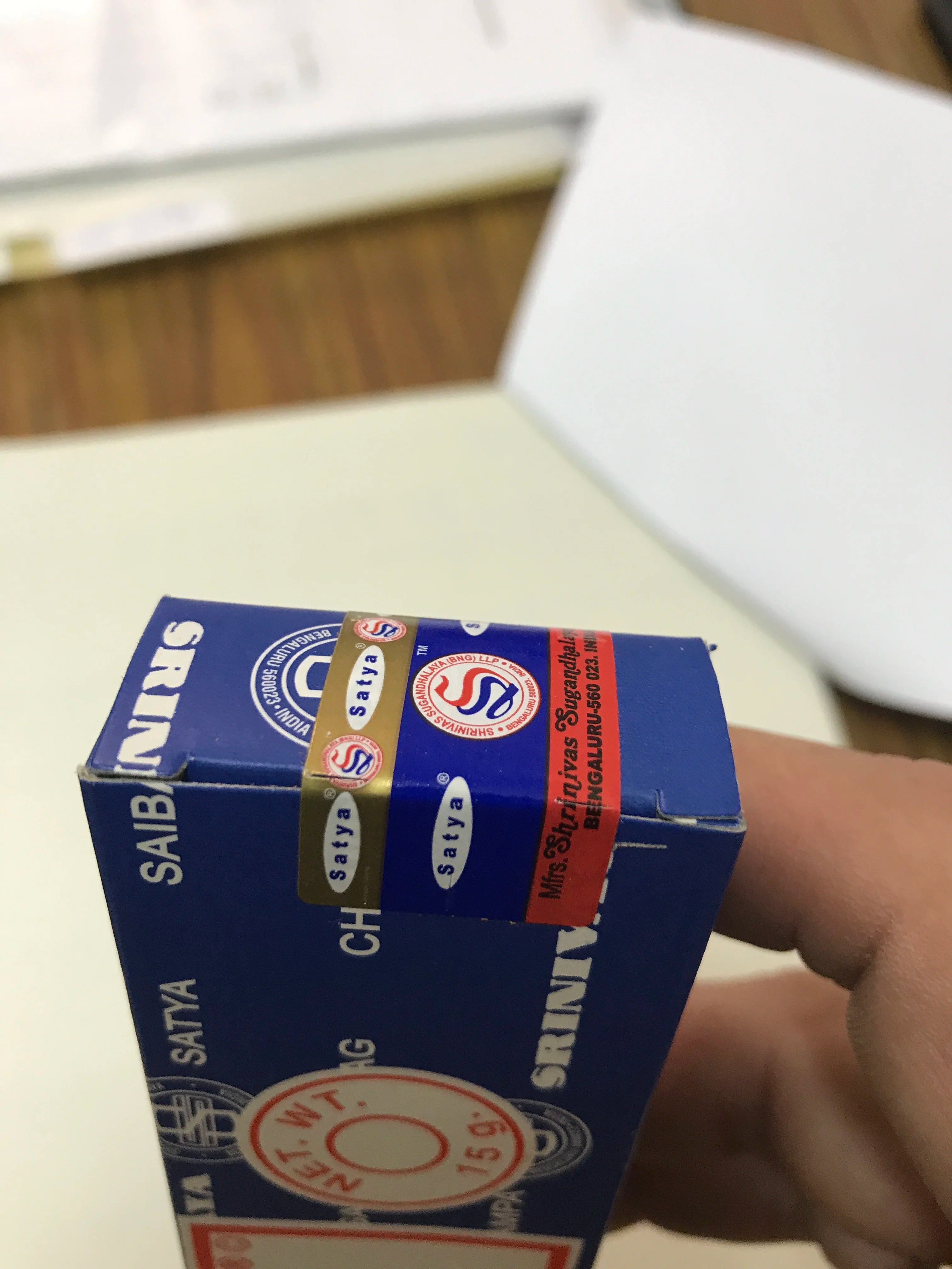 Nag Champa Blue Agarbatti Incense Sticks 180 Grams in 12 Boxes + Spiritual Guide Incense as a Gift Handmade in India Bangalore Without Child Labor, a Delight for the Scent (Authentic)