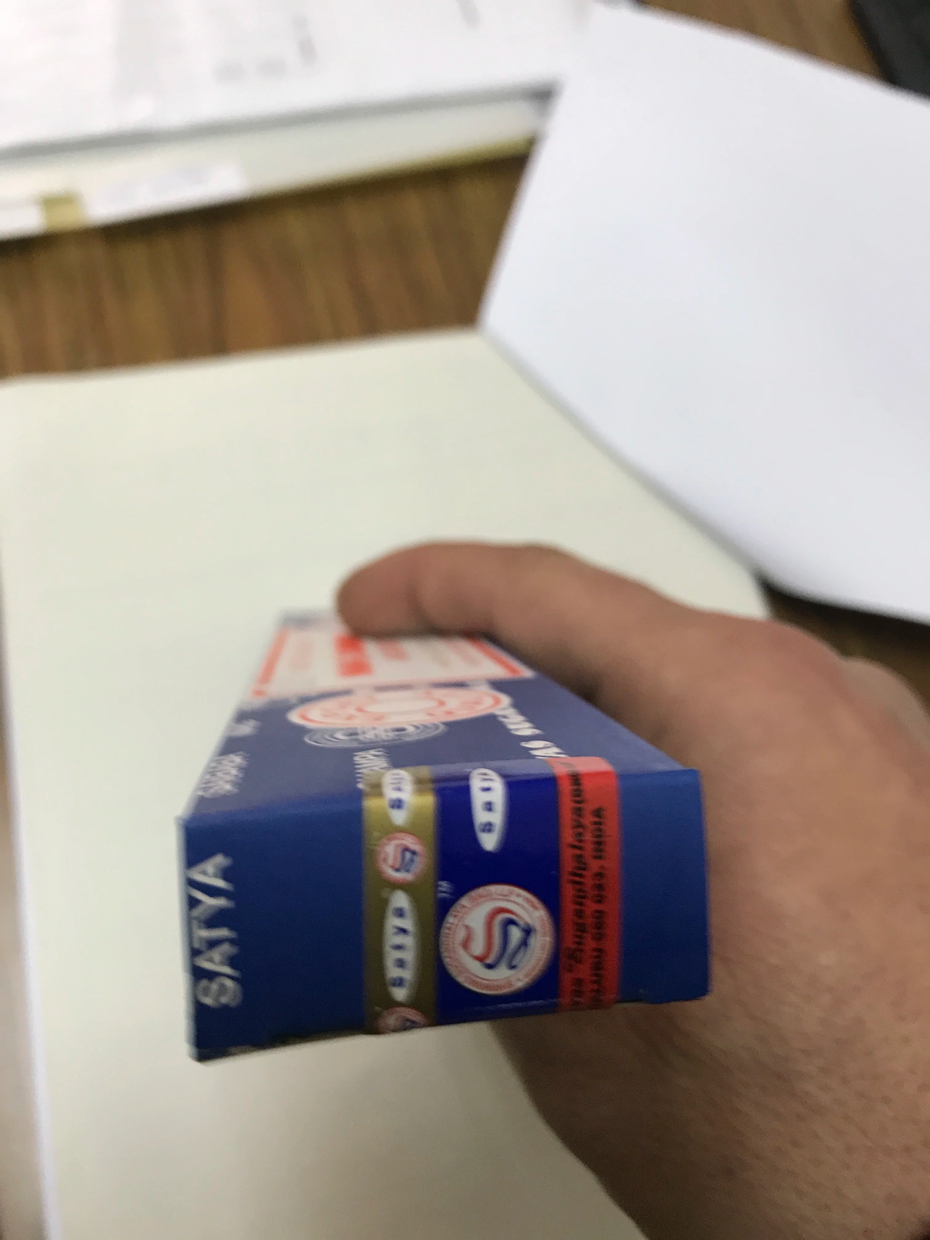 Nag Champa Blue Agarbatti Incense Sticks 180 Grams in 12 Boxes + Spiritual Guide Incense as a Gift Handmade in India Bangalore Without Child Labor, a Delight for the Scent (Authentic)