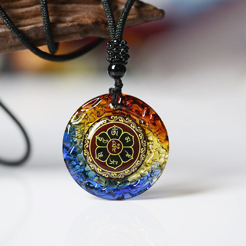 Green Tara Pendant Sanskrit Buddhist Great Compassion Mantra Six-character Mantra