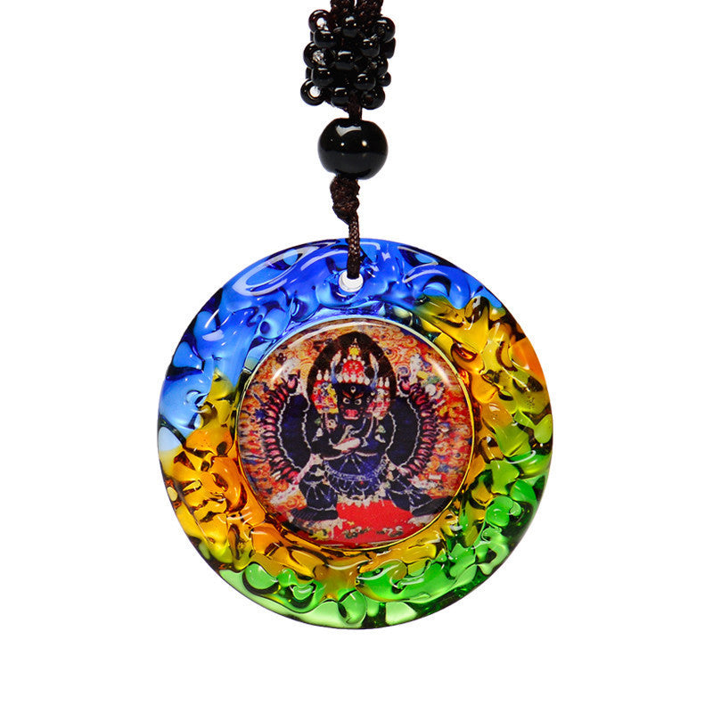 Green Tara Pendant Sanskrit Buddhist Great Compassion Mantra Six-character Mantra