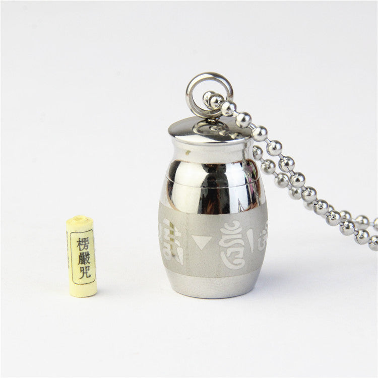 Buddhist Supplies Six-character Mantra Pendant Titanium Steel Shurangama Mantra