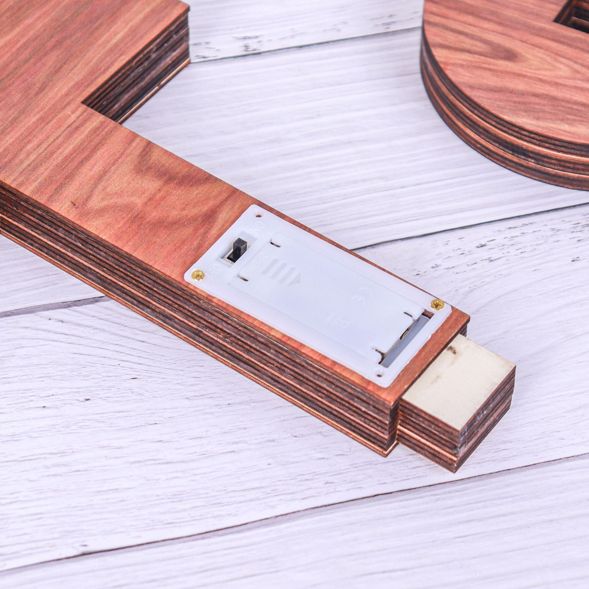 Church Cross Pendants Made Of Wood And Emitting Light